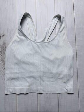 CALIA by Carrie Underwood White Ribbed Seamless Sports Bra